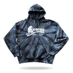 Hoodoo Sisters Oregon Blue White‎ Tie-Dye Hoodie Adult Size XL EUC PNW Gorpcore